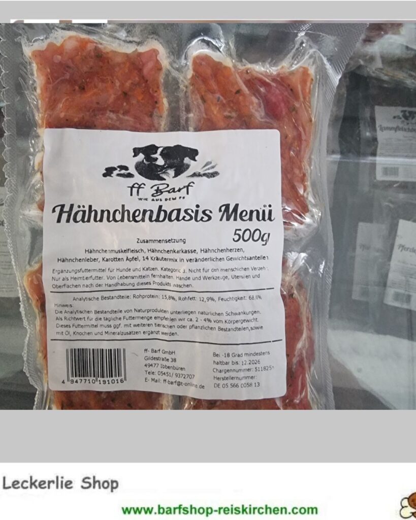 FFBarfHähnchen Basic Menü