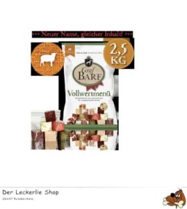 Graf Barf® Vollwertmenü Lamm 2500 g